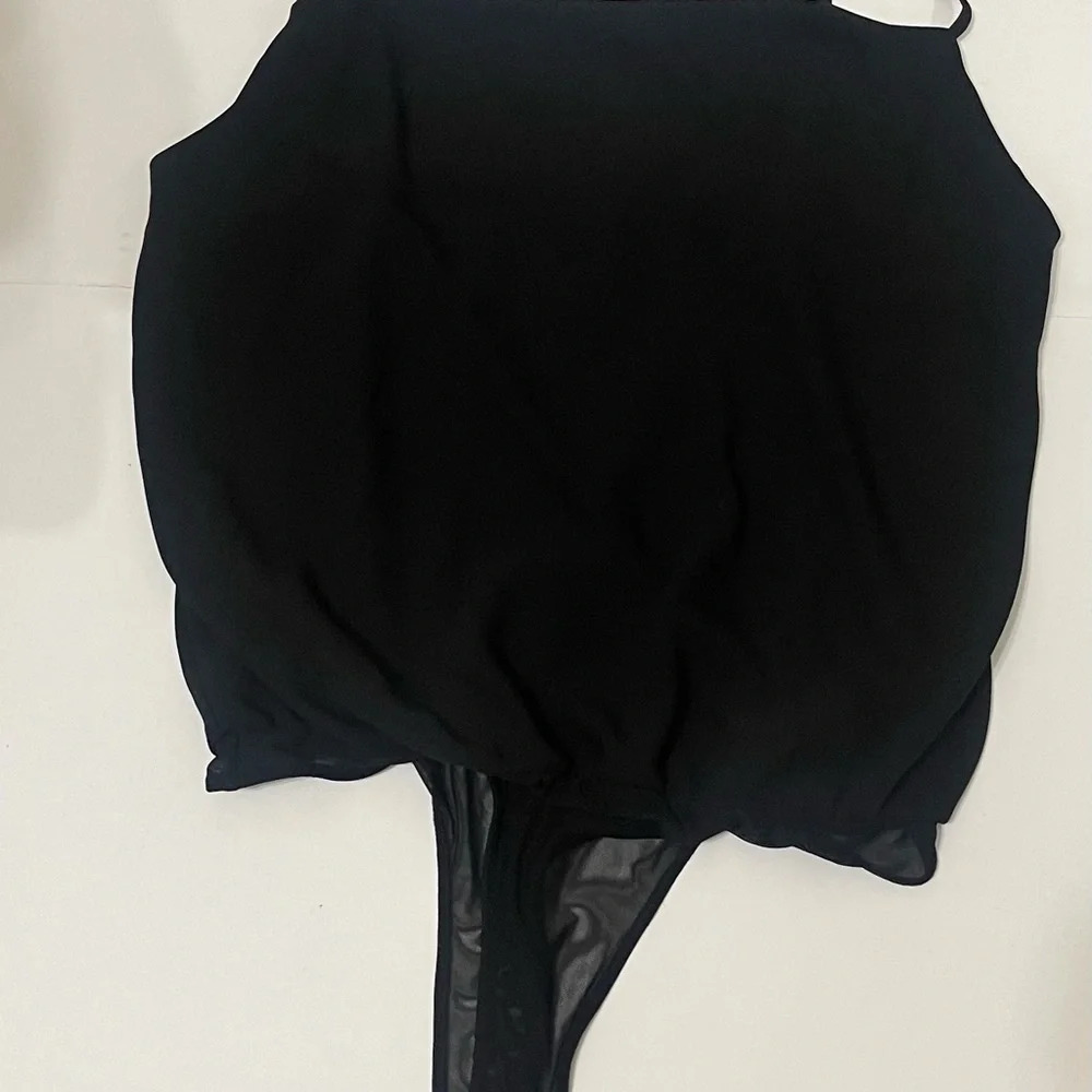 ASTR COWL DRAPE NECK BODYSUIT Sz Large - Picture 5 of 10